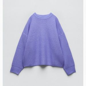 Zara Purple knit sweater. NWT